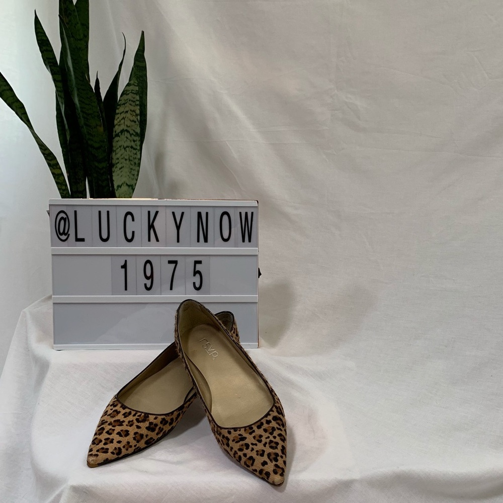 RSVP Leopard Print Pointy Toe Flats 7.5 - Picture 3 of 6
